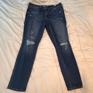 Old Navy Pop Icon Skinny Mid-Rise Dark Denim Jeans - 12 Short
